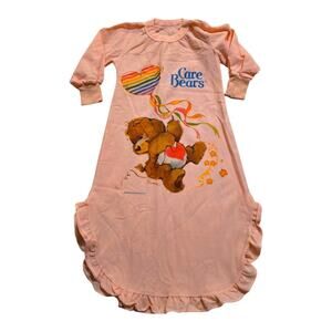 Vintage Care Bears Nightgown Tenderheart 1983 Retro 80s Pajamas